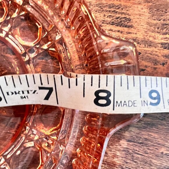 Indiana Glass Pink Windsor Brighton Divided Dish - Picture 6 of 10